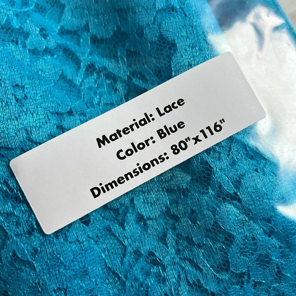 Fabric by the Yard Remnant Malibu Blue Rachelle Lace